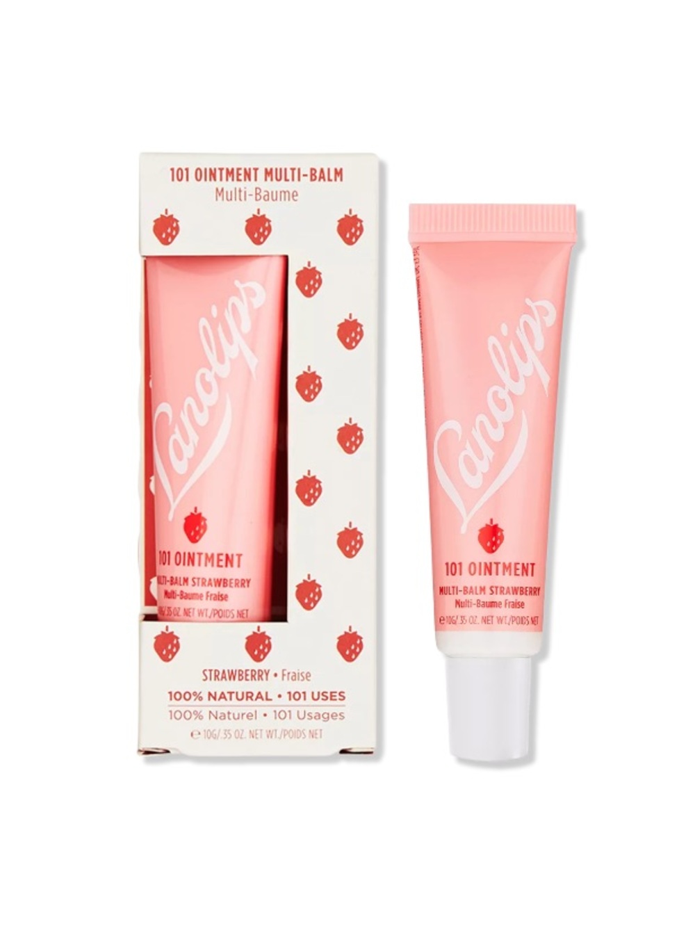 Lanolips Strawberry 101 Ointment Multi-Balm Lip Treatment NIB Vitamin E